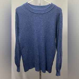 American Eagle‎ Waffle Knit Heather Blue Sweater size XS